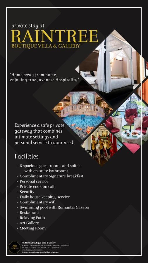 Raintree Boutique Villa & Gallery Yogyakarta Exterior photo